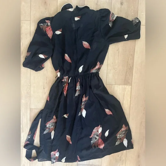 Vintage 1970s Sheer Black Feather Dress 70s Patty O’Neil - Picture 6 of 6